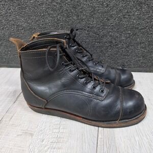 Origin Coronado Leather Work Boot Black Mens 11EE USA Cap Toe Vibram Heritage